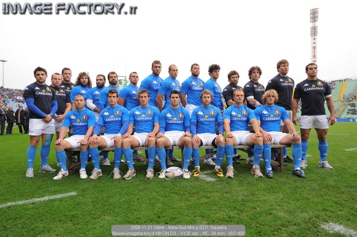 2009-11-21 Udine - Italia-Sud Africa 0221 Squadra
